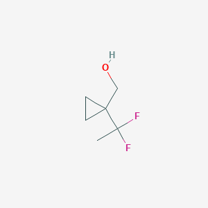 molecular formula C6H10F2O B2470606 [1-(1,1-Difluoroethyl)cyclopropyl]methanol CAS No. 1780526-08-0