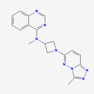 molecular formula C18H18N8 B2470608 N-methyl-N-(1-{3-methyl-[1,2,4]triazolo[4,3-b]pyridazin-6-yl}azetidin-3-yl)quinazolin-4-amine CAS No. 2201740-68-1
