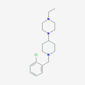 molecular formula C18H28ClN3 B247061 1-[1-(2-Chlorobenzyl)-4-piperidinyl]-4-ethylpiperazine 