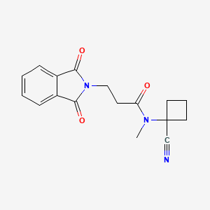molecular formula C17H17N3O3 B2470613 N-(1-cyanocyclobutyl)-3-(1,3-dioxo-2,3-dihydro-1H-isoindol-2-yl)-N-methylpropanamide CAS No. 1252336-44-9