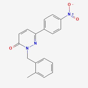 molecular formula C18H15N3O3 B2470614 2-(2-methylbenzyl)-6-(4-nitrophenyl)pyridazin-3(2H)-one CAS No. 899753-37-8