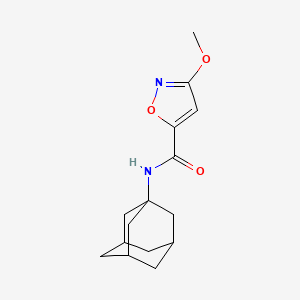 molecular formula C15H20N2O3 B2470628 N-((1s,3s)-金刚烷-1-基)-3-甲氧基异恶唑-5-甲酰胺 CAS No. 1428358-61-5