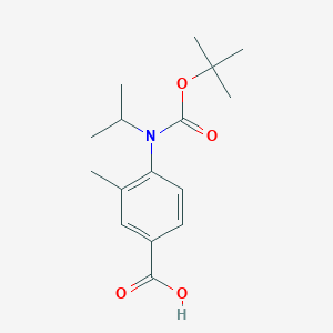 3-Methyl-4-[(2-methylpropan-2-yl)oxycarbonyl-propan-2-ylamino]benzoic acid