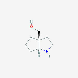 molecular formula C8H15NO B2470635 [(3AS,6aR)-octahydrocyclopenta[b]pyrrol-3a-yl]methanol CAS No. 2089246-20-6