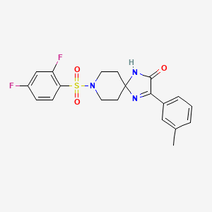 8-((2,4-Difluorophenyl)sulfonyl)-3-(m-tolyl)-1,4,8-triazaspiro[4.5]dec-3-en-2-one