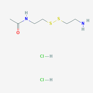 molecular formula C6H16Cl2N2OS2 B2470656 N-[2-(2-氨基乙基二硫烷基)乙基]乙酰胺;二盐酸盐 CAS No. 2377036-32-1