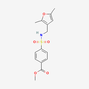 molecular formula C15H17NO5S B2470659 methyl 4-(N-((2,5-dimethylfuran-3-yl)methyl)sulfamoyl)benzoate CAS No. 1396865-74-9