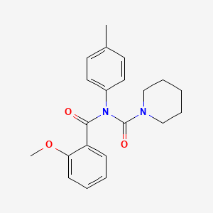 molecular formula C21H24N2O3 B2470673 N-(2-methoxybenzoyl)-N-(p-tolyl)piperidine-1-carboxamide CAS No. 941994-66-7