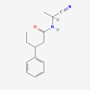 molecular formula C14H18N2O B2470688 N-(1-Cyanoethyl)-3-phenylpentanamide CAS No. 1385301-86-9