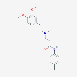 3-[[2-(3,4-dimethoxyphenyl)ethyl](methyl)amino]-N-(4-methylphenyl)propanamide