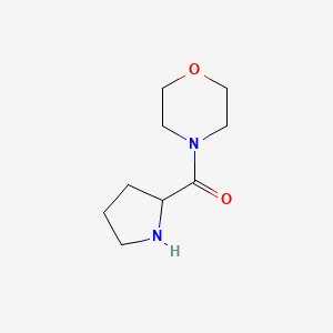 molecular formula C9H16N2O2 B2470694 4-(Pyrrolidin-2-ylcarbonyl)morpholine CAS No. 1096446-01-3
