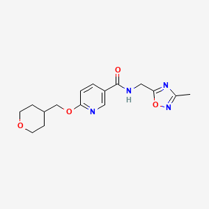 N-((3-methyl-1,2,4-oxadiazol-5-yl)methyl)-6-((tetrahydro-2H-pyran-4-yl)methoxy)nicotinamide