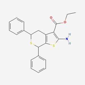 ethyl 2-amino-5,7-diphenyl-5,7-dihydro-4H-thieno[2,3-c]thiopyran-3-carboxylate