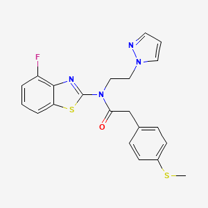 N-(2-(1H-pyrazol-1-yl)ethyl)-N-(4-fluorobenzo[d]thiazol-2-yl)-2-(4-(methylthio)phenyl)acetamide