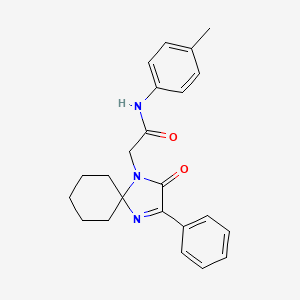N-(4-methylphenyl)-2-(2-oxo-3-phenyl-1,4-diazaspiro[4.5]dec-3-en-1-yl)acetamide