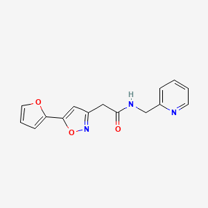 2-(5-(furan-2-yl)isoxazol-3-yl)-N-(pyridin-2-ylmethyl)acetamide