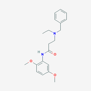 molecular formula C20H26N2O3 B247072 3-[benzyl(ethyl)amino]-N-(2,5-dimethoxyphenyl)propanamide 