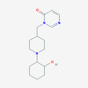 3-{[1-(2-Hydroxycyclohexyl)piperidin-4-yl]methyl}-3,4-dihydropyrimidin-4-one