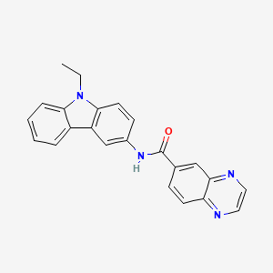 molecular formula C23H18N4O B2470727 N-(9-乙基-9H-咔唑-3-基)喹喔啉-6-甲酰胺 CAS No. 878290-14-3