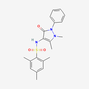 molecular formula C20H23N3O3S B2470729 N-(1,5-dimethyl-3-oxo-2-phenyl-2,3-dihydro-1H-pyrazol-4-yl)-2,4,6-trimethylbenzenesulfonamide CAS No. 301228-94-4
