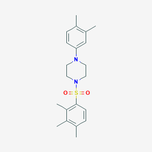 molecular formula C21H28N2O2S B2470732 1-(3,4-Dimethylphenyl)-4-(2,3,4-trimethylbenzenesulfonyl)piperazine CAS No. 496020-11-2