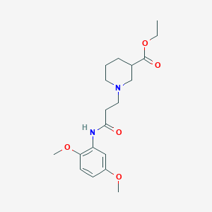 molecular formula C19H28N2O5 B247074 Ethyl 1-[3-(2,5-dimethoxyanilino)-3-oxopropyl]-3-piperidinecarboxylate 