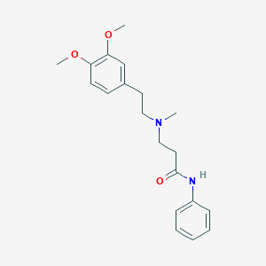 molecular formula C20H26N2O3 B247075 3-[[2-(3,4-dimethoxyphenyl)ethyl](methyl)amino]-N-phenylpropanamide 
