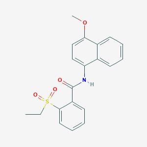 molecular formula C20H19NO4S B2470761 2-ethylsulfonyl-N-(4-methoxynaphthalen-1-yl)benzamide CAS No. 898459-16-0