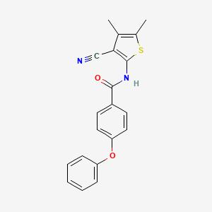 molecular formula C20H16N2O2S B2470764 N-(3-cyano-4,5-dimethylthiophen-2-yl)-4-phenoxybenzamide CAS No. 896304-12-4