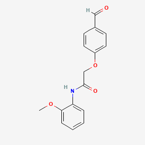 molecular formula C16H15NO4 B2470765 2-(4-formylphenoxy)-N-(2-methoxyphenyl)acetamide CAS No. 17172-64-4
