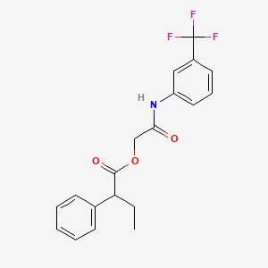 molecular formula C19H18F3NO3 B2470780 {[3-(Trifluoromethyl)phenyl]carbamoyl}methyl 2-phenylbutanoate CAS No. 380175-32-6