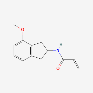 molecular formula C13H15NO2 B2470785 N-(4-Methoxy-2,3-dihydro-1H-inden-2-yl)prop-2-enamide CAS No. 2187469-42-5