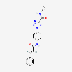 molecular formula C20H18N6O2 B2470789 (E)-2-(4-Cinnamamidophenyl)-N-Cyclopropyl-2H-Tetrazol-5-carboxamid CAS No. 1396892-47-9