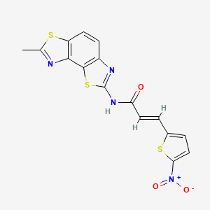 (E)-N-(7-methyl-[1,3]thiazolo[5,4-e][1,3]benzothiazol-2-yl)-3-(5-nitrothiophen-2-yl)prop-2-enamide