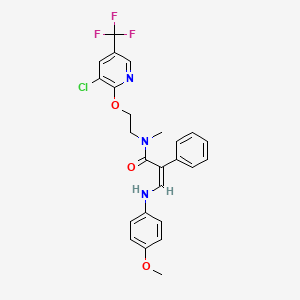 N-(2-{[3-chloro-5-(trifluoromethyl)-2-pyridinyl]oxy}ethyl)-3-(4-methoxyanilino)-N-methyl-2-phenylacrylamide