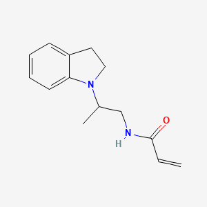 molecular formula C14H18N2O B2470796 N-[2-(2,3-Dihydroindol-1-yl)propyl]prop-2-enamide CAS No. 2305335-99-1