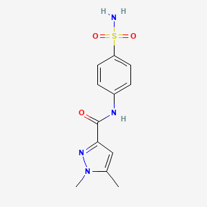 molecular formula C12H14N4O3S B2470798 1,5-dimethyl-N-(4-sulfamoylphenyl)-1H-pyrazole-3-carboxamide CAS No. 1013798-74-7