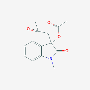 B024708 1-methyl-2-oxo-3-(2-oxopropyl)-2,3-dihydro-1H-indol-3-yl acetate CAS No. 107864-78-8