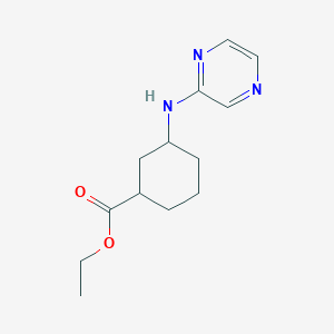 Ethyl 3-(pyrazin-2-ylamino)cyclohexane-1-carboxylate