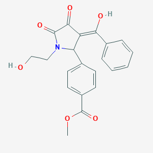 molecular formula C21H19NO6 B247082 methyl 4-[3-benzoyl-4-hydroxy-1-(2-hydroxyethyl)-5-oxo-2,5-dihydro-1H-pyrrol-2-yl]benzoate 