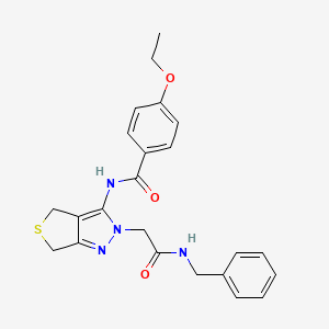 molecular formula C23H24N4O3S B2470824 N-(2-(2-(benzylamino)-2-oxoethyl)-4,6-dihydro-2H-thieno[3,4-c]pyrazol-3-yl)-4-ethoxybenzamide CAS No. 1105249-29-3