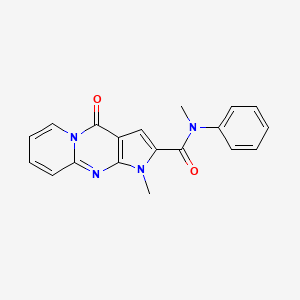 molecular formula C19H16N4O2 B2470825 N,1-dimethyl-4-oxo-N-phenyl-1,4-dihydropyrido[1,2-a]pyrrolo[2,3-d]pyrimidine-2-carboxamide CAS No. 864853-72-5