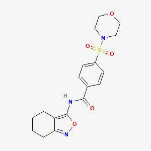 molecular formula C18H21N3O5S B2470836 4-(吗啉磺酰基)-N-(4,5,6,7-四氢苯并[c]异恶唑-3-基)苯甲酰胺 CAS No. 946246-99-7