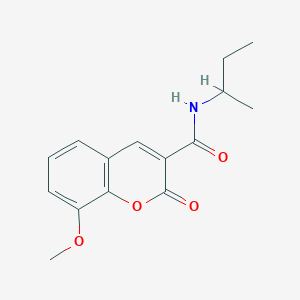 molecular formula C15H17NO4 B2470838 (8-methoxy-2-oxochromen-3-yl)-N-(methylpropyl)carboxamide CAS No. 365408-90-8