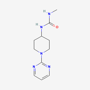 molecular formula C11H17N5O B2470845 3-甲基-1-[1-(嘧啶-2-基)哌啶-4-基]脲 CAS No. 2059102-17-7