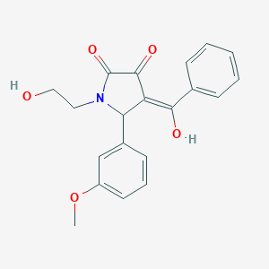 molecular formula C20H19NO5 B247085 4-benzoyl-3-hydroxy-1-(2-hydroxyethyl)-5-(3-methoxyphenyl)-1,5-dihydro-2H-pyrrol-2-one 