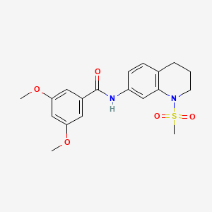 molecular formula C19H22N2O5S B2470851 3,5-dimethoxy-N-(1-methylsulfonyl-3,4-dihydro-2H-quinolin-7-yl)benzamide CAS No. 1005302-46-4
