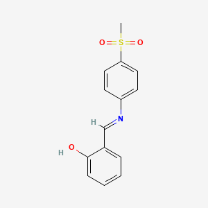 molecular formula C14H13NO3S B2470855 2-((E)-{[4-(甲基磺酰基)苯基]亚氨基}甲基)苯酚 CAS No. 1232827-39-2
