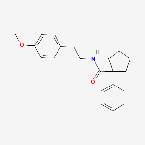 molecular formula C21H25NO2 B2470865 N-(2-(4-Methoxyphenyl)ethyl)(phenylcyclopentyl)formamide CAS No. 1024206-86-7
