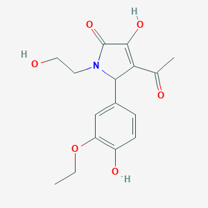 molecular formula C16H19NO6 B247088 4-acetyl-5-(3-ethoxy-4-hydroxyphenyl)-3-hydroxy-1-(2-hydroxyethyl)-1,5-dihydro-2H-pyrrol-2-one 
